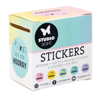 Εικόνα του Studio Light Round Sticker Roll Στρογγυλά Διακοσμητικά Αυτοκόλλητα σε Ρολό - Hip Hip Hooray, 100τεμ.