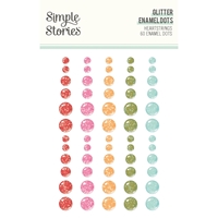 Εικόνα του Simple Stories Glitter Enamel Dots Αυτοκόλλητες Πέρλες - Heartstrings, 60τεμ.