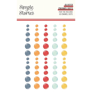 Picture of Simple Stories Glossy Enamel Dots Αυτοκόλλητες Πέρλες - For The Record, 60τεμ.