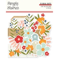 Εικόνα του Simple Stories Διακοσμητικά Εφήμερα - For The Record, Floral Bits & Pieces, 55τεμ.