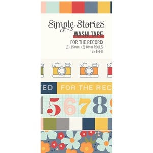 Picture of Simple Stories Washi Tapes Διακοσμητικές Ταινίες - For The Record, 5τεμ.