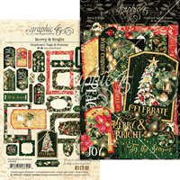 Εικόνα του Graphic 45 Διακοσμητικά Chipboard Tags & Frames - Merry & Bright, 30τεμ.