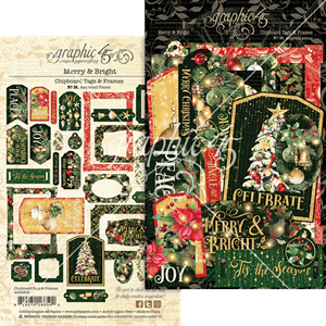 Picture of Graphic 45 Διακοσμητικά Chipboard Tags & Frames - Merry & Bright, 30τεμ.