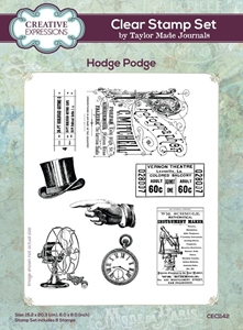 Picture of Creative Expressions Taylor Made Journals Clear Stamp Set Διάφανες Σφραγίδες - Hodge Podge, 8τεμ.