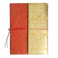 Εικόνα του Lamali Χειροποίητο Notebook 3 σε 1, 16 x 21 cm - ZigZag, Gold, 180 σελ.