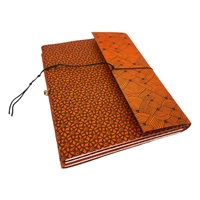 Εικόνα του Lamali Χειροποίητο Notebook 3 σε 1, 16 x 21 cm - ZigZag, Burnt Orange, 180 σελ.