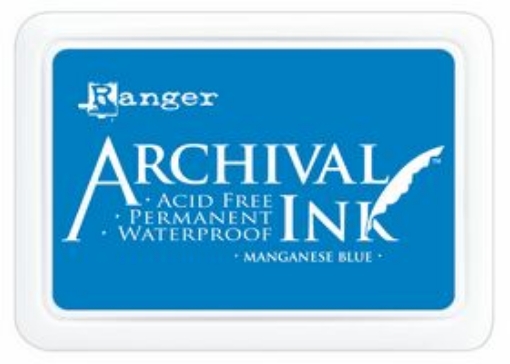 Picture of Ranger Archival Ink Pad Manganese Blue – Αδιάβροχο Ζωντανό Κυανό Μελάνι Σφραγίδας