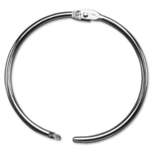 Picture of Baumgartens Book Rings 1" Silver | Κρίκοι Βιβλιοδεσίας Νίκελ 2,5 cm, 4 τεμ.