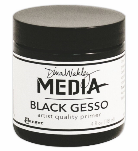 Picture of Dina Wakley MEdia Black Gesso | Μαύρο Γκέσο για Προετοιμασία Επιφανειών 118ml (4oz)