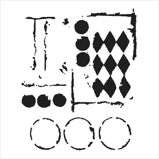 Picture of Crafter's Workshop Template 15x15 - Harlequin Circles