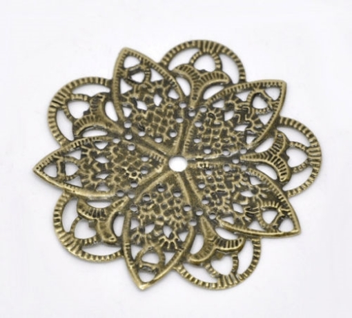 Picture of Metal Filigree - Μεταλλικό Διακοσμητικό,  Διπλο Λουλουδι