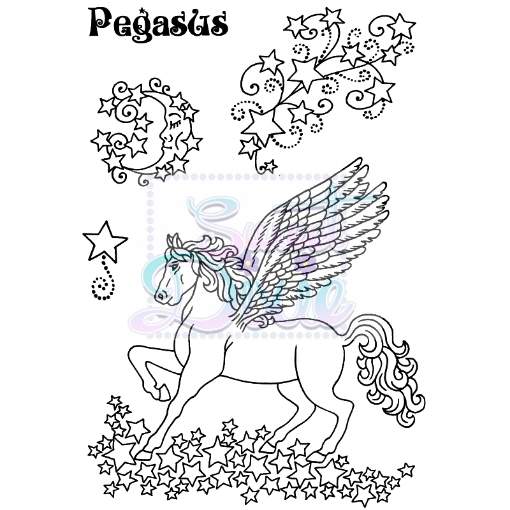 Picture of Clear Stamp Set Σετ Διάφανες Σφραγίδες A6 - Pegasus