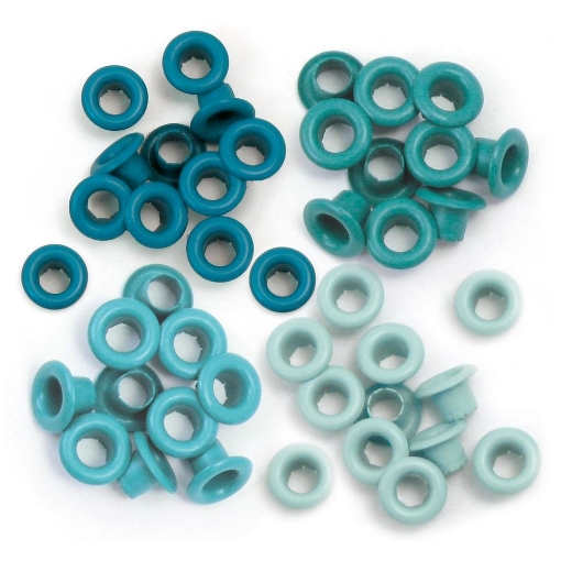 Picture of We R Makers Eyelets Standard Aqua - Μεταλλικά Πριτσίνια σε Γαλαζό-Πράσινους Τόνους, 60 τμχ