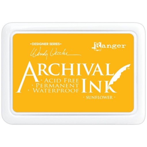 Picture of Ranger Archival Ink Pad – Designer Series by Wendy Vecchi | Μόνιμο Αδιάβροχο Μελάνι Σφραγίδας – Sunflower
