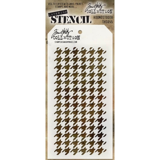 Picture of Stampers Anonymous Tim Holtz Layering Stencil 4"x8.5" | Στένσιλ – Houndstooth #55 