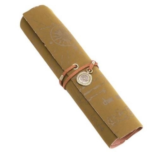 Picture of Κασετίνα Planner Roll Up Pirate Map - Light Brown