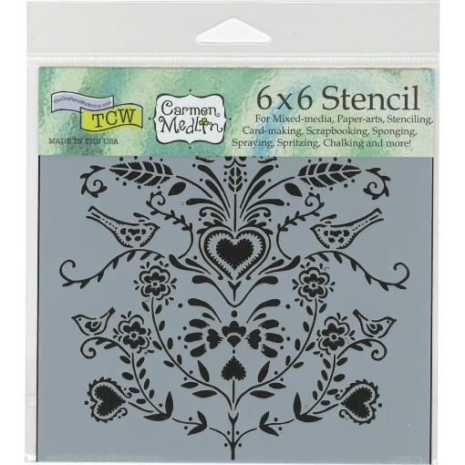 Picture of Crafter's Workshop Template Στένσιλ 6"x6" - Scandi Flowers