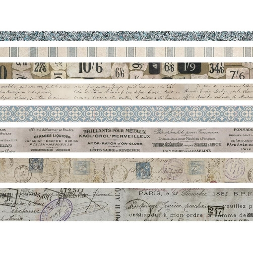Picture of Tim Holtz Idea-ology Washi Tape Set Διακοσμητικές Ταινίες - French, 8 τεμ