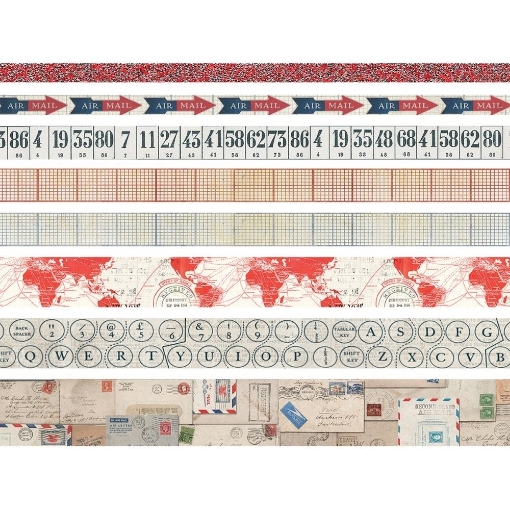 Picture of Tim Holtz Idea-Ology Washi Tape Set Διακοσμητικές Ταινίες - Postal, 8 τεμ.