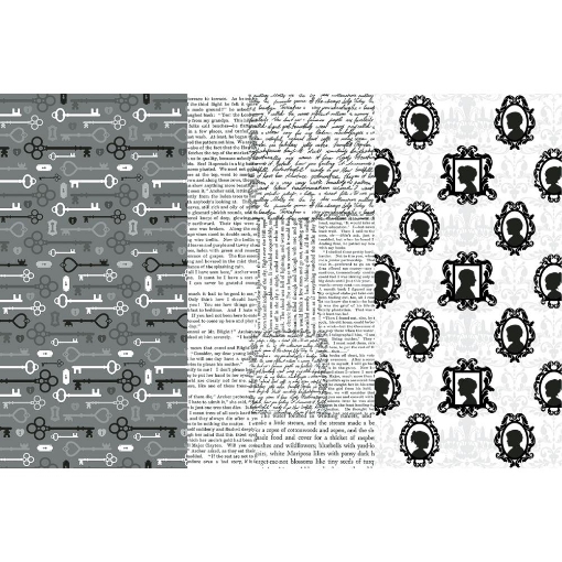 Picture of DecoArt Americana Decou-Page™ Χαρτί Decoupage – Vintage Silhouette, 3τεμ. 