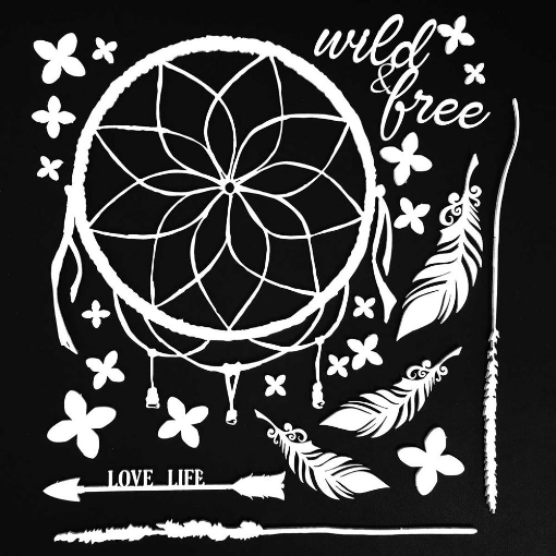 Picture of 49 And Market Archival Dusty Attic Chipboard 6"x6" - Wild & Free White