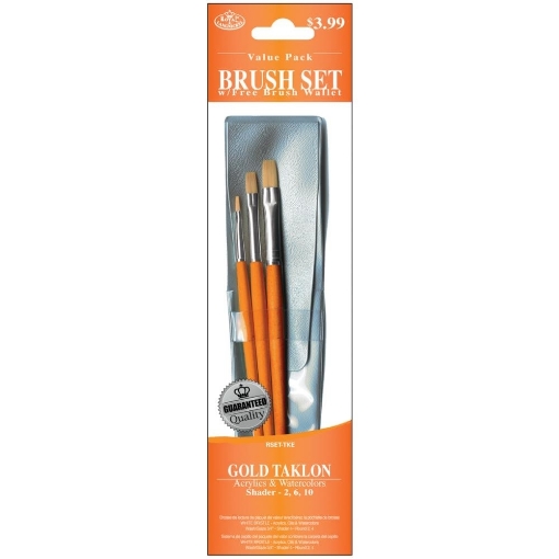 Picture of Gold Tacklon Brush set Royal & Langnickel - Shader