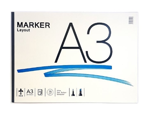 Picture of R.K. Burt A3 Professional Marker Pad - Μπλοκ για Μαρκαδόρο Α3