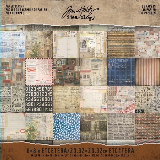 Picture of Tim Holtz  Idea-ology Paper Stash 8X8 - Etcetera