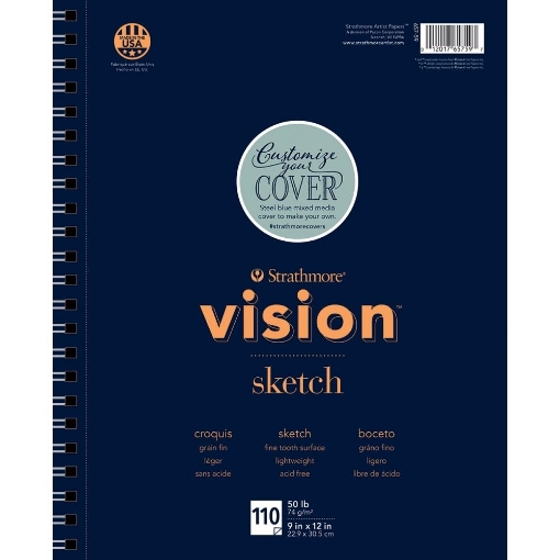 Picture of Strathmore Vision Sketch Paper Pad 23 x 31 cm - Μπλοκ Ζωγραφικής - Sketch, 55 Φύλλα, 74gsm