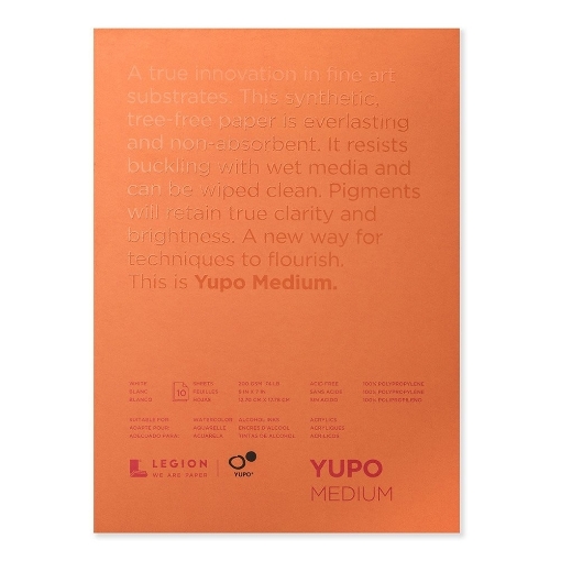 Picture of Legion Μπλοκ Yupo Συνθετικό Χαρτί 13 x 18 cm - Λευκό, 10 Φύλλα, 200gsm