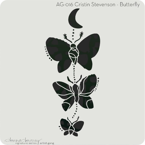 Picture of Donna Downey Artist Gang Στένσιλ 8"X8" - Butterfly