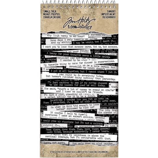 Picture of Tim Holtz Idea-Ology Μπλοκ Αυτοκόλλητων 4.5"x8.5" - Small Talk Snarky, 218τεμ