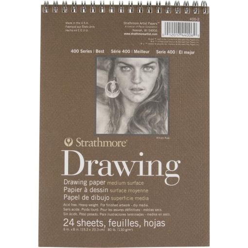 Picture of Strathmore 400 Series Drawing Pad 15,2 x 20,3 cm | Μπλοκ Σχεδίου Medium 130gsm, 24 Φύλλα