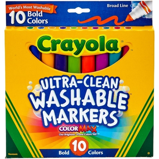 Picture of Πλενόμενοι μαρκαδόροι Crayola Broad Line Washable Markers - Bold