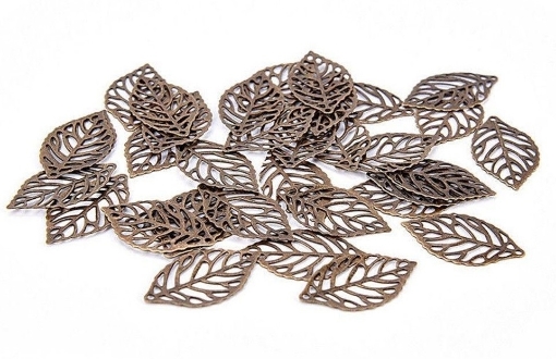Picture of metal Filigree Leaf Small - Μεταλλικά Διακοσμητικά Φύλλα (4τμχ)