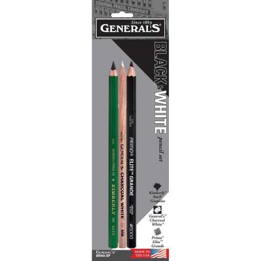 Picture of General's Black & White Pencil Set - Γραφίτης, κάρβουνο