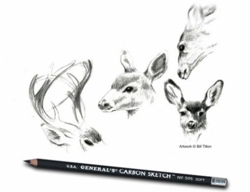 Picture of General's Carbon Sketch Pencils - Σετ Μολύβια Κάρβουνο, 2τεμ.