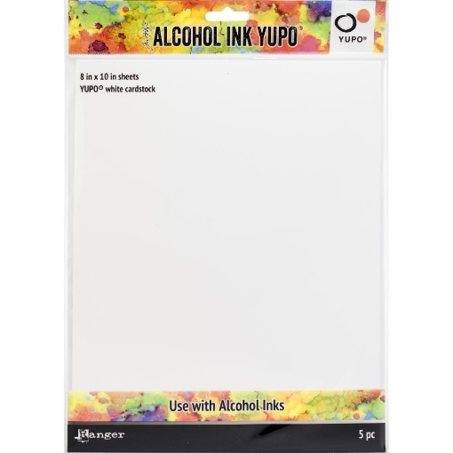 Picture of Tim Holtz YUPO White – Λευκά Φύλλα Συνθετικού Χαρτιού για Alcohol Inks 20 × 25 cm (8" × 10")