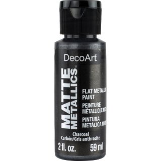 Picture of DecoArt Acrylic Matte Metallics | Μεταλλικό Ακρυλικό Χρώμα με Ματ/Σατινέ Φινίρισμα – Charcoal, 59ml 