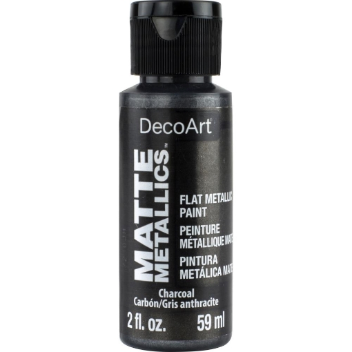 Picture of DecoArt Acrylic Matte Metallics | Μεταλλικό Ακρυλικό Χρώμα με Ματ/Σατινέ Φινίρισμα – Charcoal, 59ml 