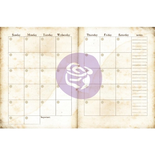 Picture of Prima Finnabair Art Daily TN Insert – Monthly – Ανταλλακτικό Τετράδιο για Traveler’s Notebook με Μηνιαία Διάταξη