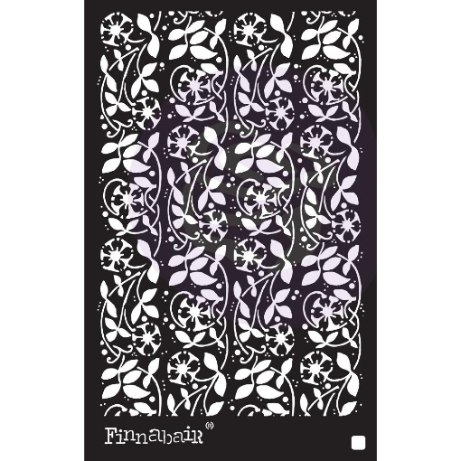 Picture of Prima Marketing Finnabair Stencil 6" x 9" – Passiflora – Στένσιλ με Ανθικό Μοτίβο Πασιφλώρας για Botanical Mixed Media Projects