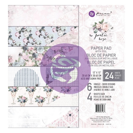 Picture of Χαρτιά Scrapbooking Prima Marketing Double-Sided Paper Pad 12"X12" - Poetic Rose