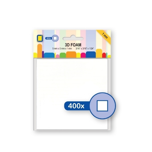 Picture of JEJE Double Sided Foam Squares 1mm - Διαστατικά Αυτοκόλλητα Διπλής Όψης