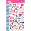 Picture of Doodlebug Mini Cardstock Stickers Αυτοκόλλητα - French Kiss, 2 φύλλα