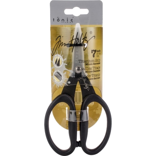 Picture of Tonic Studios Tim Holtz Non-Stick Titanium Micro Serrated Scissors 7″ – Αντικολλητικό Ψαλίδι Τιτανίου 7″
