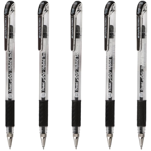 Picture of Pentel Hybrid Technica Liquid Gel Pens - Black