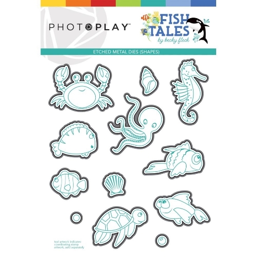 Picture of PhotoPlay Fish Tales | Μεταλλικές Μήτρες Κοπής με Θαλάσσια Ζωάκια, 12τεμ.