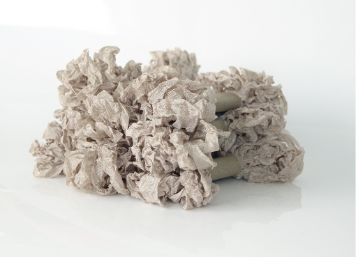 Picture of Shabby Crinkled Seam Binding Ribbon – Τσαλακωμένη Κορδέλα Platinum, 5m