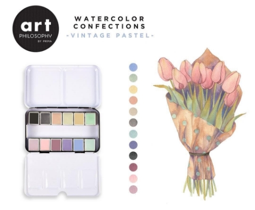 Picture of Prima Marketing Watercolor Confections Σετ Ακουαρέλας - Vintage Pastel